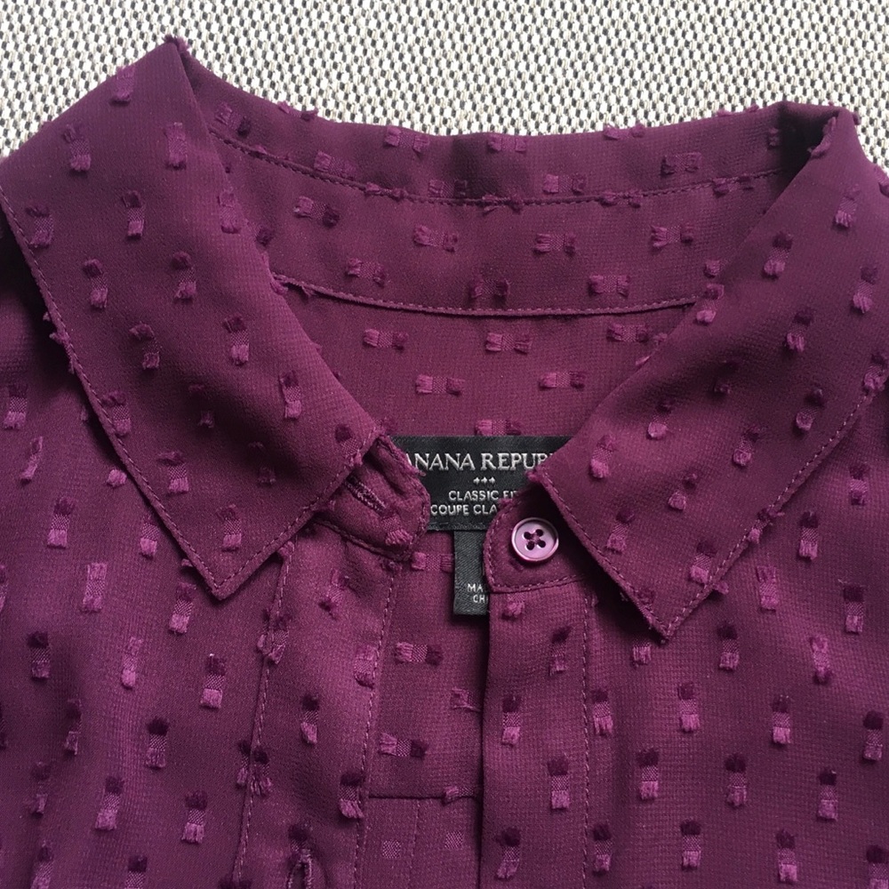 Banana Republic Textured Purple Blouse